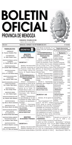 Bolet&iacute;n Oficial - Gobierno de Mendoza