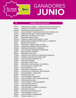 Ganadores Junio