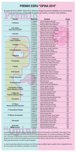 GANADORES ESRU2015