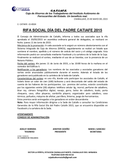 Rifa Social D&iacute;a del Padre - catiafe
