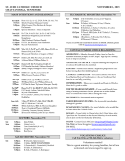 ST. JUDE CATHOLIC CHURCH NOVEMBER 1, 2015