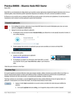Pr&aacute;ctica BM006 &ndash; Bluemix Node-RED Starter