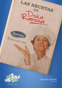 Recetario del Mes - Hac&eacute;lo Rico con Ramolac