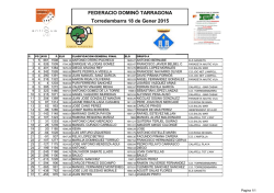 FEDERACIO DOMIN&Oacute; TARRAGONA Torredembarra 18 de Gener