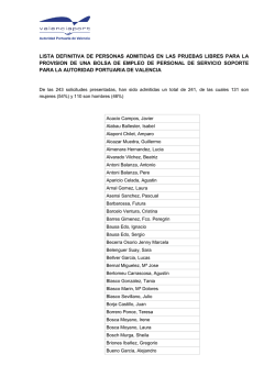 3 Lista definitiva de personas admitidas para participar en las