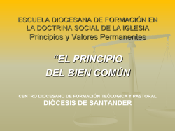 El principio del bien com&uacute;n - Centro Diocesano de Formaci&oacute;n