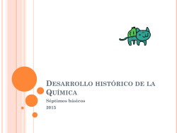 Desarrollo historico de la Quimica