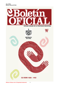Bolet&iacute;n Oficial 325 - Oficina Cubana de la Propiedad Industrial
