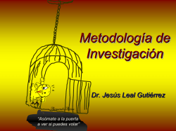 Metodolog&iacute;a de Investigaci&oacute;n - Doctorado Ciencias de la Educaci&oacute;n