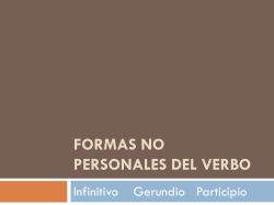 infinitivo, gerundio y participio