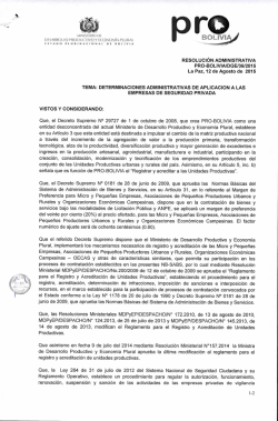 Descarga Resolucion Administrativa PROBOLIVIA DGE 36 2015
