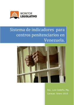Sistema de indicadores para centros penitenciarios en Venezuela.