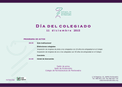 D &iacute; adelcolegiado 11 diciembre 2015