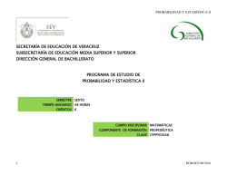 Probabilidad y Estad&iacute;stica II