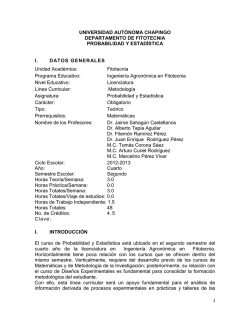 Probabilidad y Estad&iacute;stica - Fitotecnia