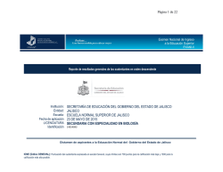 ESCUELA NORMAL SUPERIOR DE JALISCO 23 DE MAY