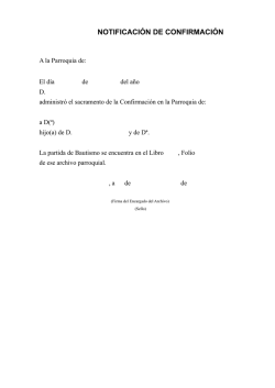 Confirmaci&oacute;n-Notificaci&oacute;n de Confirmaci&oacute;n