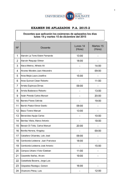 EXAMEN DE APLAZADOS P.A. 2015-2