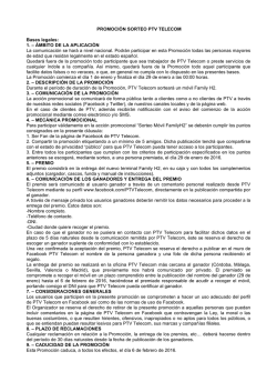 Bases sorteo Redes Sociales Family H2