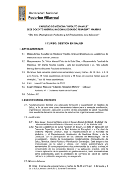 Programa - Cuerpo M&eacute;dico del Hospital Edgardo Rebagliati Martins