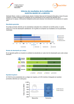 Informe Pruebas SER BACHILLER - Unidad Educativa Nuestra