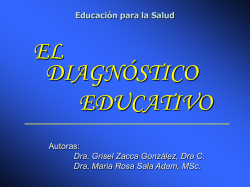 El diagn&oacute;stico Educativo