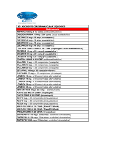 17- ACCIDENTE CEREBROVASCULAR ISQUEMICO Medicamento