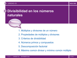 PP-U03-MATES1&ordm; DIVISIBILIDAD