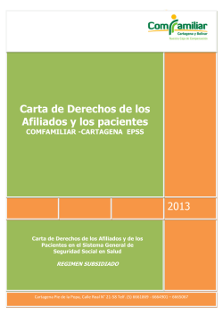 Carta al Afiliado - Comfamiliar Cartagena