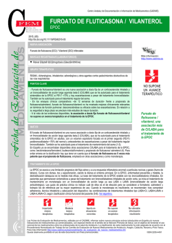Fluticasona, furoato de / Vilanterol (EPOC)