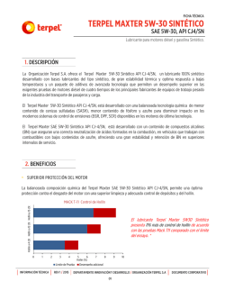 Terpel Maxter 5W30 Sintetico 2015