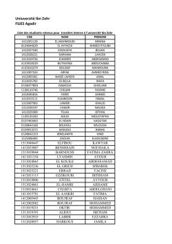 Uniuversit&eacute; Ibn Zohr FSJES Agadir