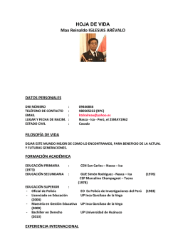 HOJA DE VIDA Max Reinaldo IGLESIAS AR&Eacute;VALO