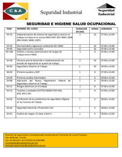 Programa de Capacitacion - Bienvenido a cyaindustrial.com.mx