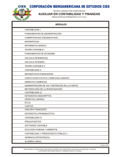 Auxiliar en contabilidad y finanzas