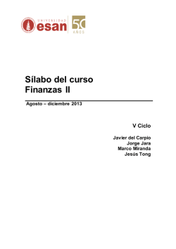 Finanzas II - Incoming Students