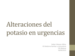 ALTERACIONES DEL POTASIO en urgencias