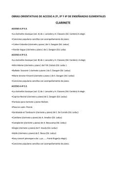 obras orientativas de acceso a 2&ordm;, 3&ordm; y 4&ordm; de ense&ntilde;anzas elementales