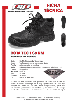 ficha t&eacute;cnica bota tech s3 nm