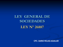 LEY GENERAL DE SOCIEDADES LEY N&ordm; 26887
