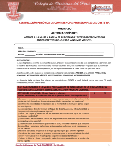 atender a la mujer... - Colegio de Obstetras del Per&uacute;