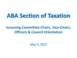 Committee Orientation Powerpoint