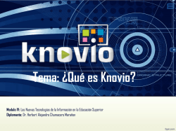 &iquest;Que es Knovio?.