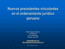 CONFERENCIAS Nuevos precedentes vinculantes 23jul2015
