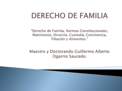 DERECHO PROCESAL FAMILIAR.
