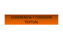 COHERENCIA Y COHESION TEXTUAL