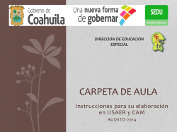 Carpeta de Aula Instrucciones para su Elaboraci&oacute;n en