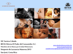 Impacto del consumo de f&oacute;rmulas y productos industrializados