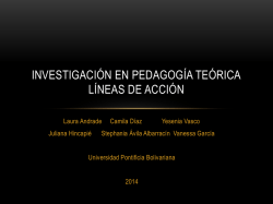 Investigaci&oacute;n te&oacute;rica L&iacute;neas de acci&oacute;n