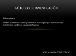 Metodos de investigaci&oacute;n